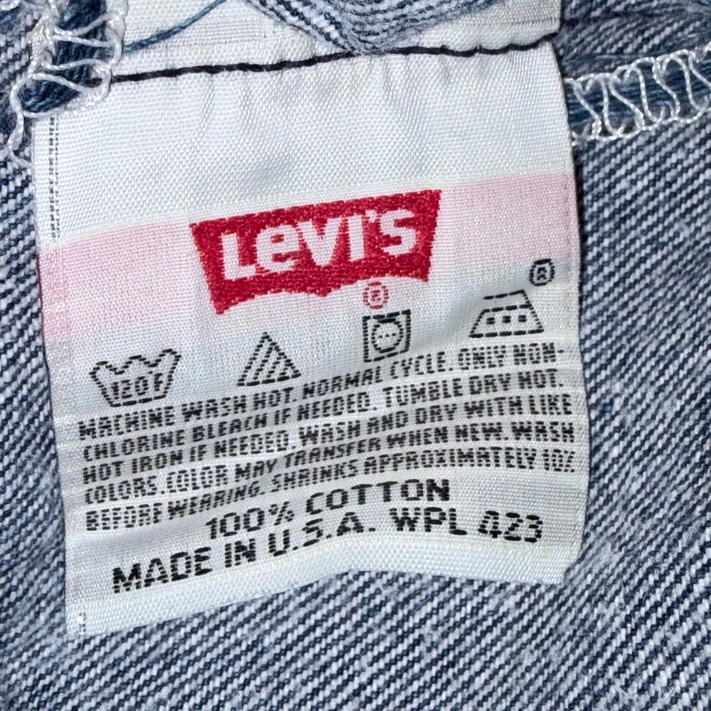 Vintage 1994 Levis 501xx Men's 38x32 Blue Denim Straight Leg Button Fly USA 90s - Picture 4 of 7
